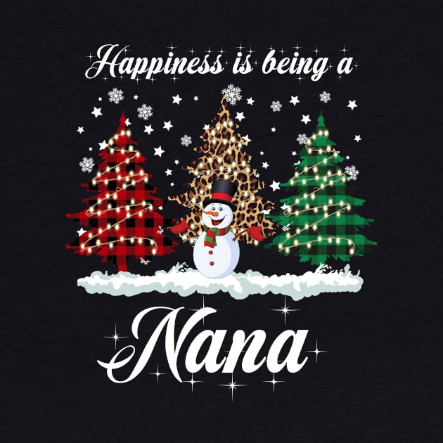 Happiness Is Being A Nana Matching Family Christmas Pajamas by Maica